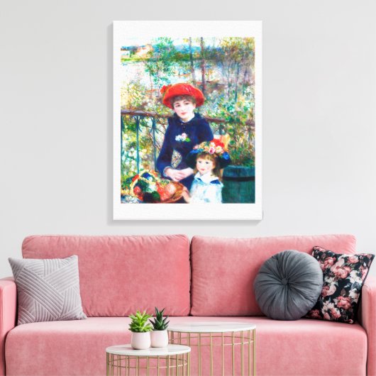 Zwei Schwestern (auf der Terrasse) (1881) Leinwanddruck (Insitu (Wohnzimmer))