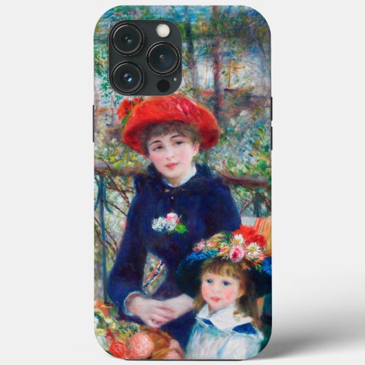 Zwei Schwestern (auf der Terrasse) Pierre Auguste Case-Mate iPhone Hülle (Rückseite)