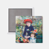 Zwei Schwestern (auf der Terrasse) Pierre Auguste Magnet (Vorderseite/Rückseite)