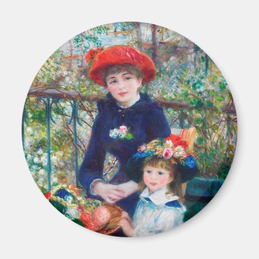 Zwei Schwestern (auf der Terrasse) Pierre Auguste  Magnet (Vorne)