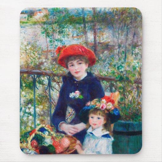 Zwei Schwestern (auf der Terrasse) Pierre Auguste Mousepad (Vorne)