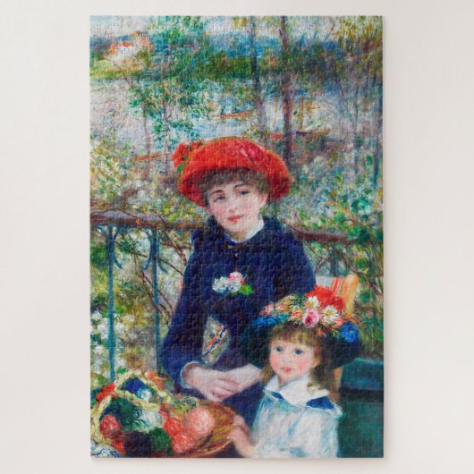 Zwei Schwestern (auf der Terrasse) Pierre Auguste Puzzle (Vertikal)