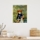 Zwei Schwestern auf der Terrasse Poster (Küche)