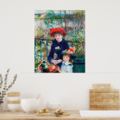 Zwei Schwestern auf der Terrasse Poster (Küche)