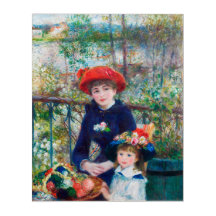 Zwei Schwestern auf der Terrasse von Auguste Renoi