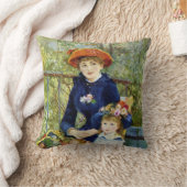 Zwei Schwestern (auf der Terrasse) von Pierre Reno Kissen (Decke)