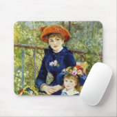 Zwei Schwestern (auf der Terrasse) von Pierre Reno Mousepad (Mit Mouse)
