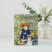 Zwei Schwestern (auf der Terrasse) von Pierre Reno Postkarte (Stehend Vorderseite)