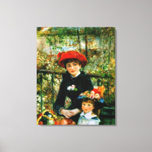 Zwei Schwestern Auf der Terrasse von Renoir Leinwanddruck