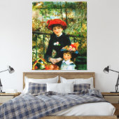 Zwei Schwestern Auf der Terrasse von Renoir Leinwanddruck (Insitu (Schlafzimmer))