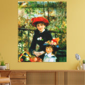Zwei Schwestern Auf der Terrasse von Renoir Leinwanddruck (Insitu (Wohnzimmer))