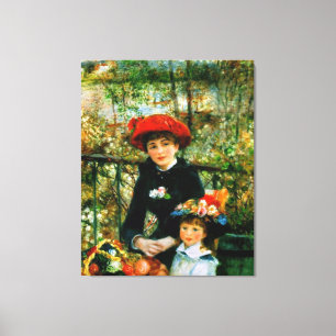 Zwei Schwestern Auf der Terrasse von Renoir Leinwanddruck