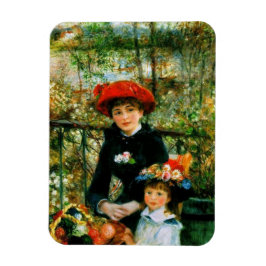 Zwei Schwestern Auf der Terrasse von Renoir Magnet