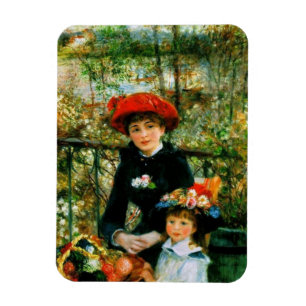 Zwei Schwestern Auf der Terrasse von Renoir Magnet