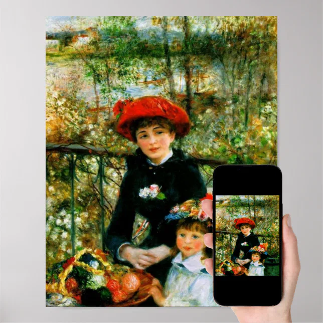 Zwei Schwestern Auf Der Terrasse Von Renoir Poster Zazzlede 