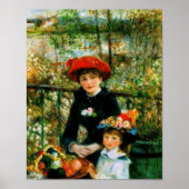 Zwei Schwestern Auf der Terrasse von Renoir Poster (Vorne)