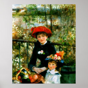 Zwei Schwestern auf der Terrasse von Renoir Poster