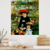 Zwei Schwestern Auf der Terrasse von Renoir Poster (Küche)
