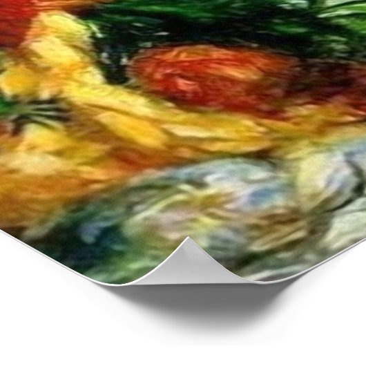 Zwei Schwestern Auf der Terrasse von Renoir Poster (Ecke)