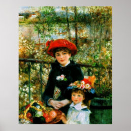 Zwei Schwestern Auf der Terrasse von Renoir Poster