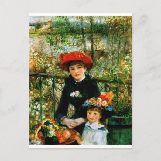 Zwei Schwestern Auf der Terrasse von Renoir Postkarte (Vorderseite)