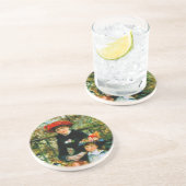 Zwei Schwestern Auf der Terrasse von Renoir Sandstein Untersetzer (Seite)