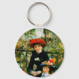 Zwei Schwestern Auf der Terrasse von Renoir Schlüsselanhänger