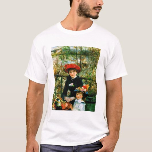 Zwei Schwestern Auf der Terrasse von Renoir T-Shirt (Vorderseite)