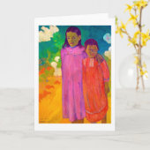 Zwei Schwestern, Gauguin Karte (Gelbe Blume)