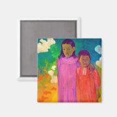 Zwei Schwestern, Gauguin Magnet (Vorderseite/Rückseite)