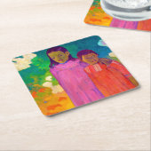 Zwei Schwestern, Gauguin Rechteckiger Pappuntersetzer (angewinkelt)