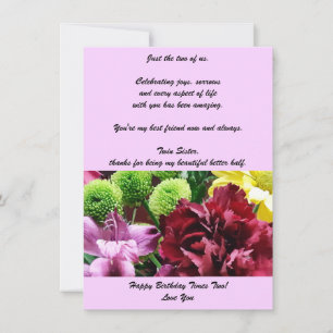 Zwei Schwestern - Geburtstagsflatterkarte