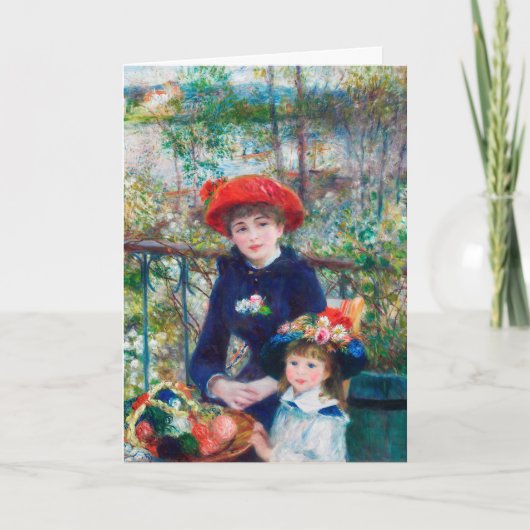 Zwei Schwestern - Renoir Impressionist Malerei 188 Karte (Vorderseite)