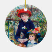 Zwei Schwestern - Renoir Impressionist Malerei 188 Keramik Ornament (Hinten)