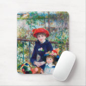 Zwei Schwestern - Renoir Impressionist Malerei 188 Mousepad (Mit Mouse)