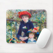 Zwei Schwestern - Renoir Impressionist Malerei 188 Mousepad (Mit Mouse)