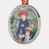 Zwei Schwestern - Renoir Impressionist Malerei 188 Ornament Aus Metall (Links)