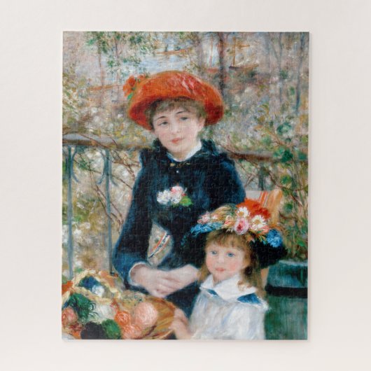 Zwei Schwestern - Renoir-Impressionist Malerei Puzzle (Vertikal)