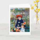 Zwei Schwestern, Renoir Karte (Gelbe Blume)
