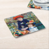 Zwei Schwestern, Renoir Rechteckiger Pappuntersetzer (angewinkelt)