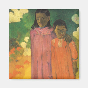 Zwei Schwestern von Paul Gauguin, Vintage Fine Art Magnet