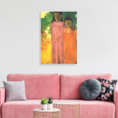 Zwei Schwestern von Paul Gauguin, Vintage Kunst Leinwanddruck (Insitu (Wohnzimmer))