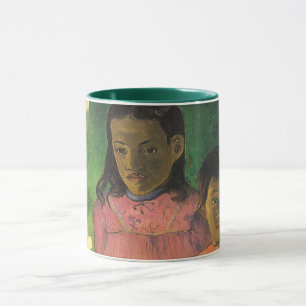 Zwei Schwestern von Paul Gauguin, Vintage Kunst Tasse