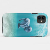 Zwei schwimmende Manatis Case-Mate iPhone Hülle (Rückseite (Horizontal))