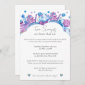 Zwei Scoops Sweet Twin Baby Dusche Einladung (Vorne/Hinten)