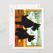 Zwei Scotty Hunde zu Weihnachten (Vorne/Hinten)