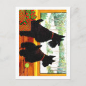 Zwei Scotty Hunde zu Weihnachten (Vorderseite)