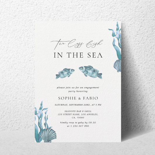 Zwei "Sea Monogram Engagement Party" für weniger F Einladung