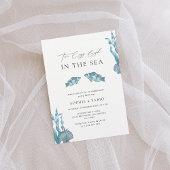 Zwei "Sea Monogram Engagement Party" für weniger F Einladung