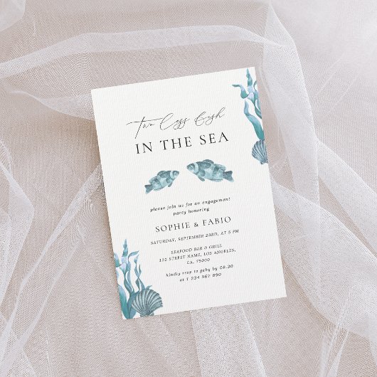 Zwei "Sea Monogram Engagement Party" für weniger F Einladung